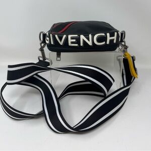 Givenchy Black Crossbody Bag with White and Red Accents